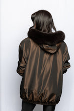 Load image into Gallery viewer, Dark Brown Sheared Mink Parka (Reversible to Taffeta)
