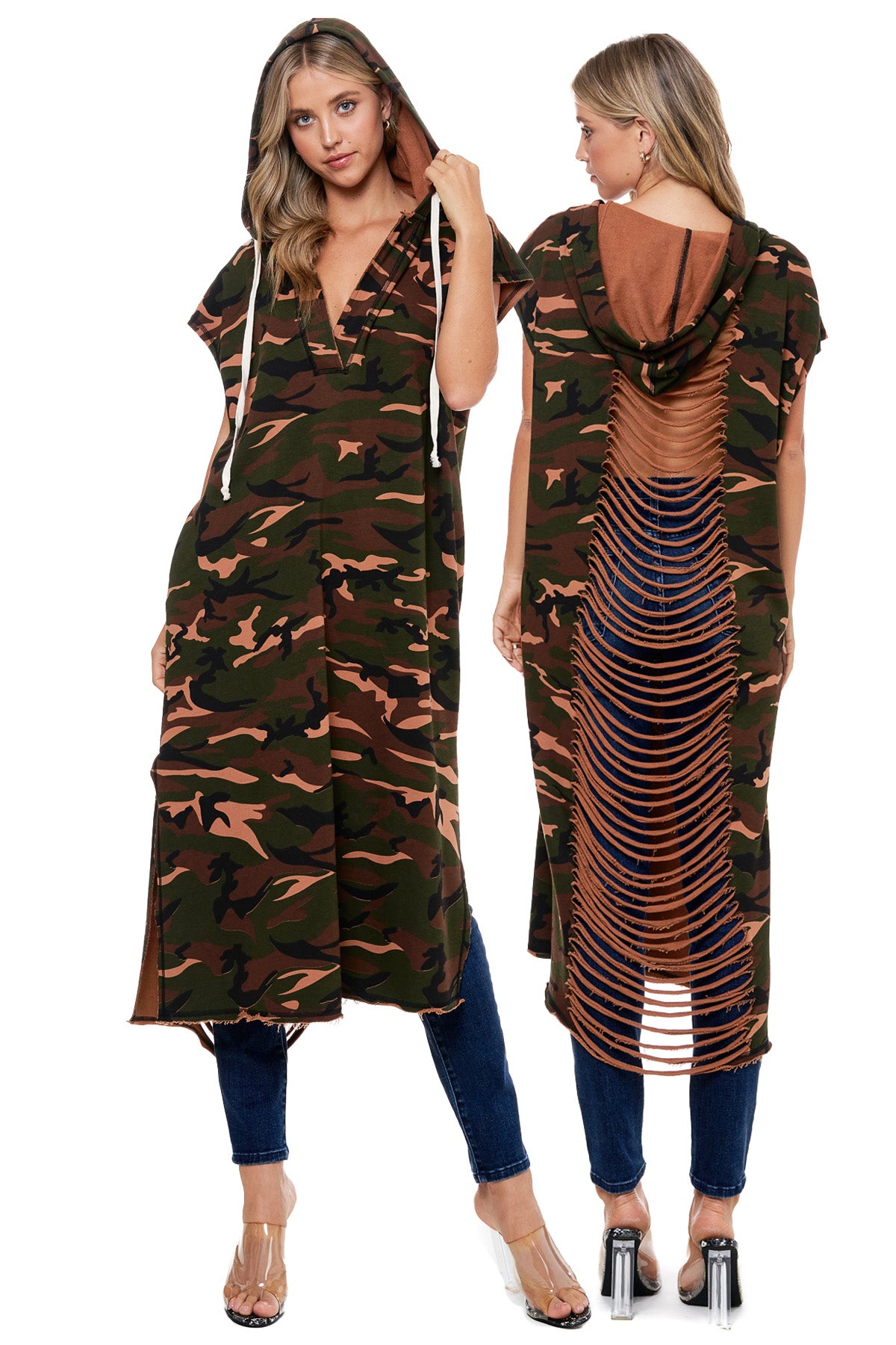 Camouflage Hoodie Dress